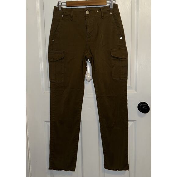 rag & bone Pants - Rag‎ & Bone Women’s Army Green Cargo Pants Tapered Raw Hem Size 24